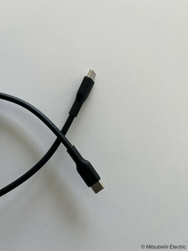 Mitsubishi Electric USB C to USB C Cable 2m black - 25k bend USB-C/USB-C Cable 2m