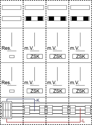 ABN Querverdrahtungssatz 25qmm Kurz Luxemburg ARLUX25-K