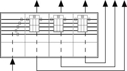 ABN Einspeisegehäuse 5-polig 3x NH00 GAG4312N