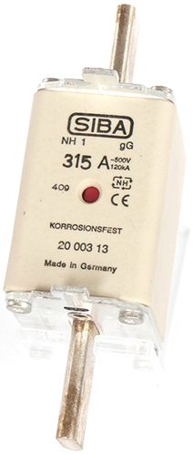 Siba NH-Sicherungseinsatz 50A NH1 gB 500V 2000303.50 Siba NH-Sicherungseinsatz 50A NH1 gB 500V 2000303.50