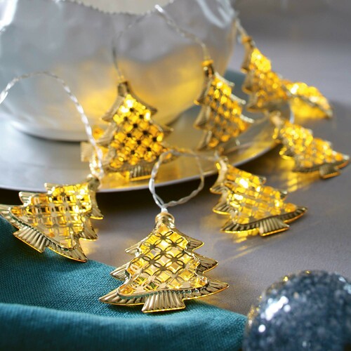 Hellum LED-Lichterkette Metallbälle go 522426