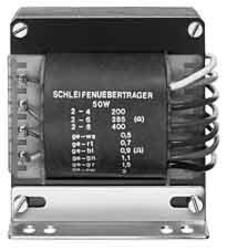 WHD Übertrager 50W,4/8/16Ohm,M85a T50