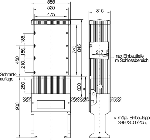 ABN Kabelverteilerschrank ESPRO-VT SL080VT