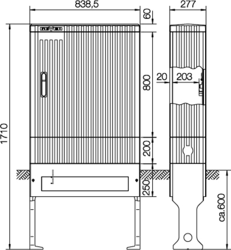 ABN Anschlusssäule für ESPRO-VT SL177VT
