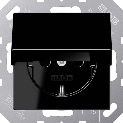 Jung SCHUKO Steckdose 16 A 250 V, schwarz A 1521 BFKL SW