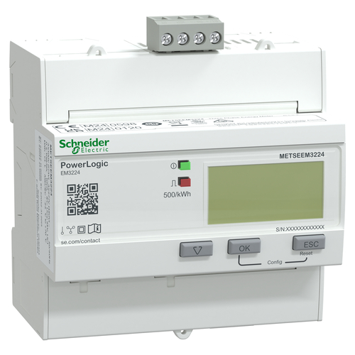 Schneider Electric Energiezähler EM3224, 3 phasig, 63 A,Klasse1 METSEEM3224