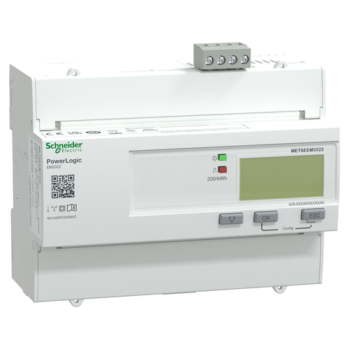 Schneider Electric Energiezähler EM3322, 3 phasig, 100 A,Klass1 METSEEM3322