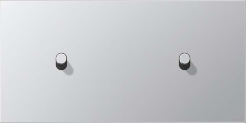 Jung Abdeckung mit Kipphebel Zylinder, 2-fach ch, aluminium AL 12-200 R 0