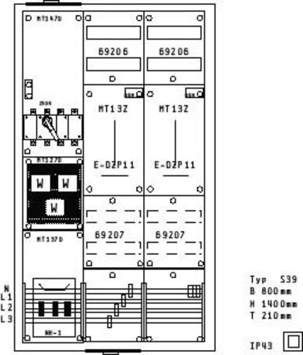 ABN Mess- und Lastteil WMS 250A Wandschrank WMS39X1382N