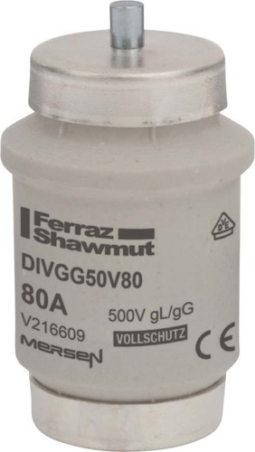 Mersen D-Sicherungseinsatz D IV, 80A silber DIVGG50V80