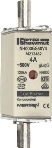 Mersen NH-Sicherungseinsatz SF Gr.000 gG 4A/500V KM NH000GG50V4