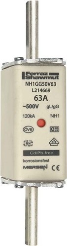 Mersen NH-Sicherungseinsatz SF Gr.1 gG 63A/500V KM NH1GG50V63