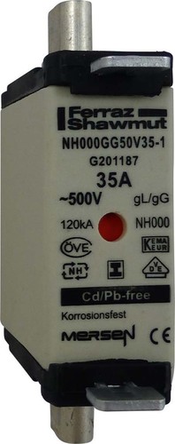 Mersen NH-Sicherungseinsatz SG Gr.000 gG 40A/500VKM NH000GG50V40-1