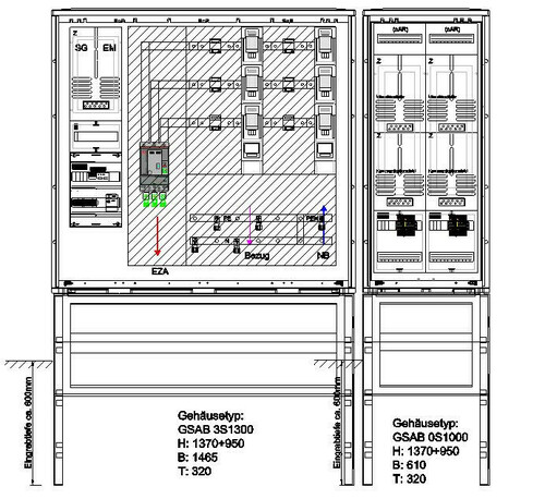 GSAB Elektrotechnik Wandlermessung bis 400A m.Netzüberw 25.W400.AR-01Ei