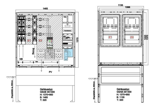 GSAB Elektrotechnik Wandlermessung LEW 630A >100kVA 33.W630.AR-01Ei