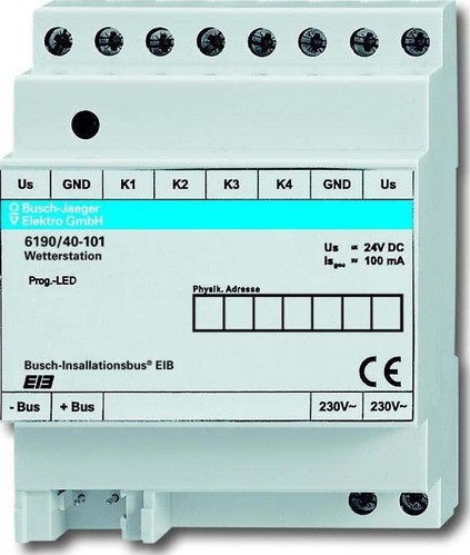 Busch-Jaeger Wetterstation 4-kanalig 6190/40-101