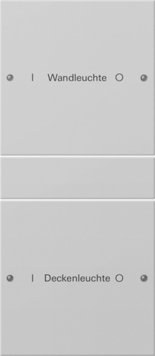 Gira Wippenset 2-f. 1+1 beschr.gr lack. 2202015