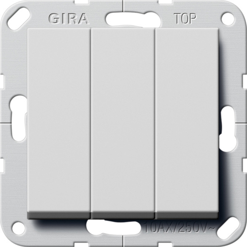 Gira Wipptaster 3-f. BS Schließer grau 2844015