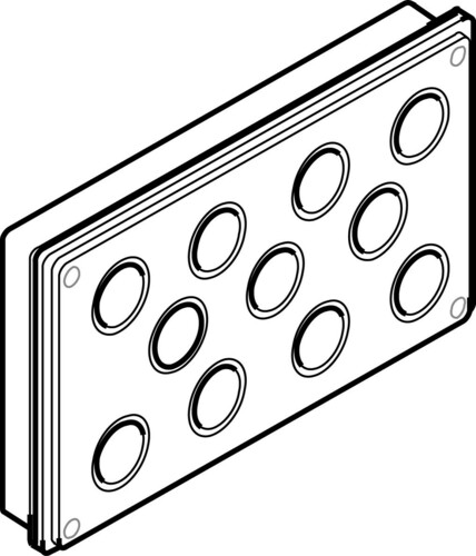 ABN Leitungseinführungsplatte f. S/SF/SP_22x25,5mm GLP20