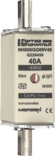 Mersen NH-Sicherungseinsatz SF Gr.000 gG 40A/690VKM NH000GG69V40