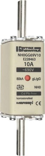 Mersen NH-Sicherungseinsatz SF Gr.0 gG 10A/690V KM NH0GG69V10