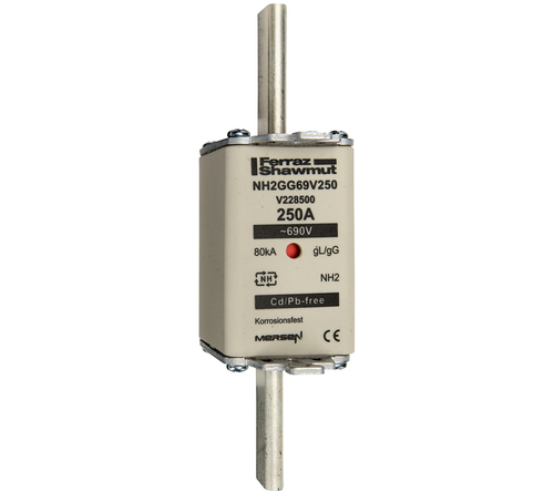 Mersen NH-Sicherungseinsatz SF Gr.2 gG 250A/690V KM NH2GG69V250 Mersen NH-Sicherungseinsatz SF Gr.2 gG 250A/690V KM NH2GG69V250