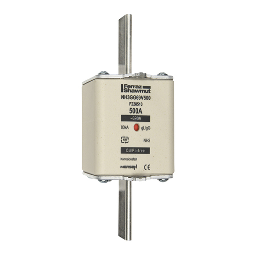 Mersen NH-Sicherungseinsatz SF Gr.3 gG 500A/690V KM NH3GG69V500 Mersen NH-Sicherungseinsatz SF Gr.3 gG 500A/690V KM NH3GG69V500