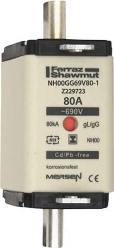 Mersen NH-Sicherungseinsatz SG Gr.00 gG 80A/690V KM NH00GG69V80-1