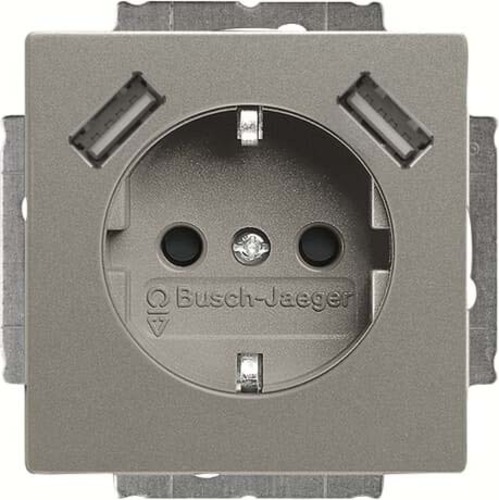 Busch-Jaeger SCHUKO-2x USB Steckdose 20 EUCB2USB-803 Busch-Jaeger SCHUKO-2x USB Steckdose 20 EUCB2USB-803