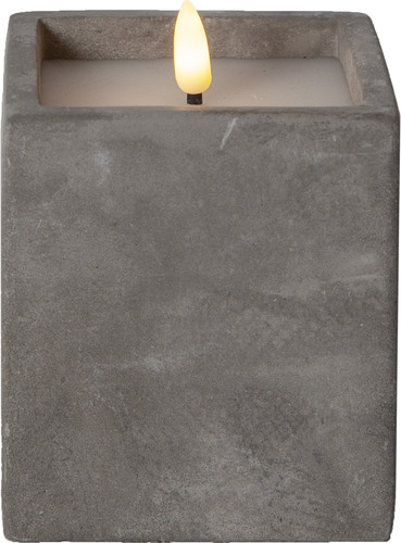 Star Trading LED-Wachskerze flackernd, grau 061-37