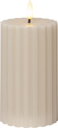 Star Trading LED-Wachskerze 7,5x15cm, beige 061-67