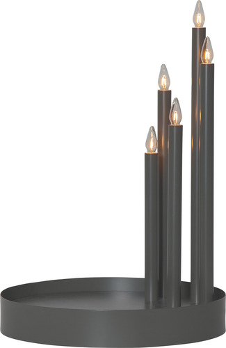Star Trading Fensterleuchter E10 5-flammig, grau 644-44