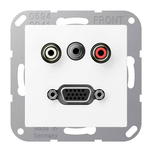 Jung Multimedia-Anschlusssystem schneeweiß matt MA A 1072 WWM Jung Multimedia-Anschlusssystem schneeweiß matt MA A 1072 WWM