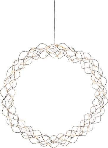 Star Trading LED-Dekokranz ca 45 cm, chrom 690-97