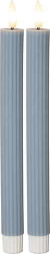 Star Trading LED-Wachskerze 2er-Set blau 061-69