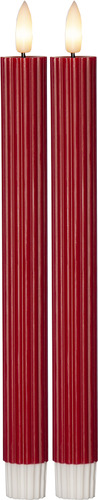 Star Trading LED-Wachskerze 2er-Set rot 061-75