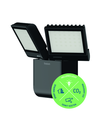 Theben LED-Strahler 17 Watt, schwarz theLeda S17-100L BK