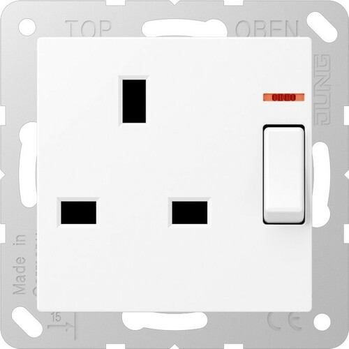 Jung Abschaltbare Steckdose mit Kontrollschalter A 3171 KO WWM