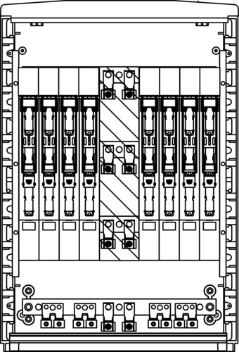 Elsta Mosdorfer Kabelverteilerschrank mit Sammelschienen LS10C.DV04