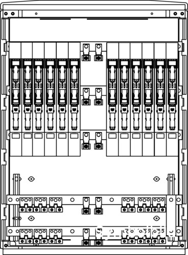 Elsta Mosdorfer Kabelverteilerschrank mit Sammelschienen LS81S.DV08