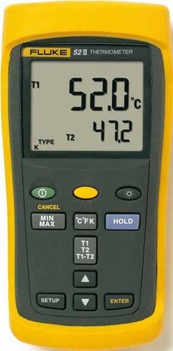 Fluke Thermometer 2-K. f.Therm.E,J,K,T FLUKE-52-2 50HZ
