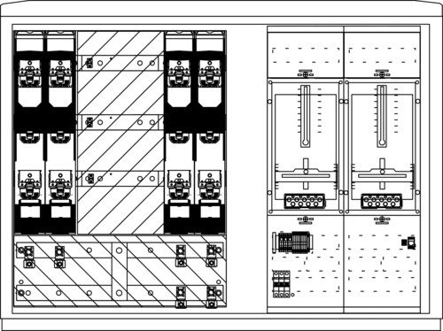 Elsta Mosdorfer Wandlerschrank Freiluft WS A850-3 S1 L 500A WS835L.S1.N2201
