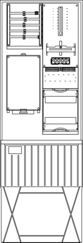 Elsta Mosdorfer Zähleranschlusssäule A320 W1 1Z 3.HZ 24TE ZS321.W1.24