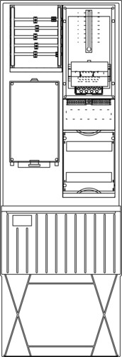 Elsta Mosdorfer Zähleranschlusssäule A320 W2 1Z 3.HZ 36TE ZS321.W2.36