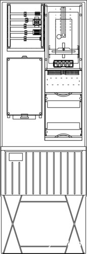 Elsta Mosdorfer Zähleranschlusssäule A320 W3 1Z 3.HZ 24TE ZS321.W3.24V