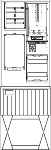 Elsta Mosdorfer Zähleranschlusssäule A320 W4 1Z 3.HZ 21TE ZS321.W4.21