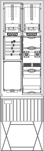 Elsta Mosdorfer Zähleranschlusssäule A340 W4 2Z 3.HZ 24TE ZS342.W4.24A