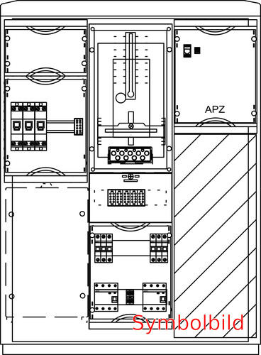 Elsta Mosdorfer Zähleranschlusssäule A850-1 N4 1Z 3.HZ ZS811EA.N4.00