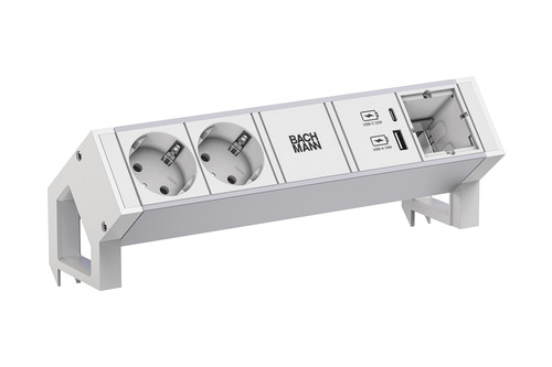 Bachmann Steckdosenleiste DESK2 ALU WHITE 937.413 Bachmann Steckdosenleiste DESK2 ALU WHITE 937.413