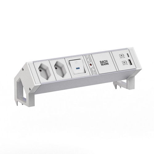 Bachmann Steckdosenleiste DESK2 ALU WHITE 937.423